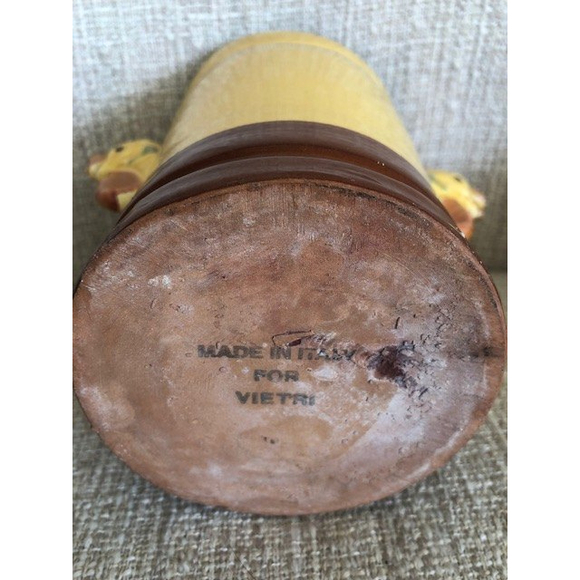 Vietri Botanical Animal Collection Rooster Glazed Terra Cotta Vase - Picture 3 of 4